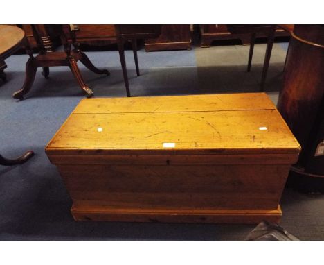 A 19thC two plank pine trunk
