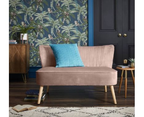 RRP £145. Cocktail Sofa Blush. (H)71 x (W)110 x (D)68cm