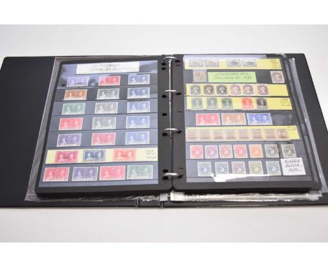 A excellent accumulation of items filling a black 4 ring stock book. Majroty of material is mounted or unmounted mint commonw