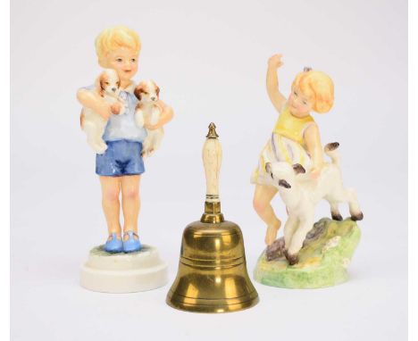 Two Royal Worcester figures, Days of the Week 'Monday's Child is Fair of Face', model 3519 and Months of the Year 'April', mo