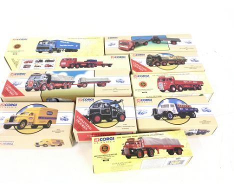 A collection of 10 model commercial vehicles made by Corgi and in the Classics series