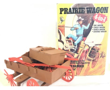 A Boxed Marx Toys Prairie Wagon from the Lone Ranger. Pats Missing Broken. NO RESERVE