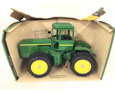 A Boxed Erlanger John Deere 4-Wheel Tractor. (Exhaust Missing) 1:16 Scale. No Reserve.