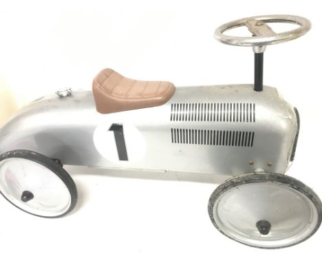 A Child's Metal Toy Pedal Car approx length 76 cm in height and 41cm in height.