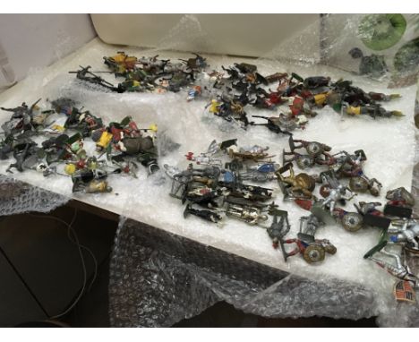 A collection in excess of 100 metal model figures mainly knights.made by Cherilea and others. NO RESERVE