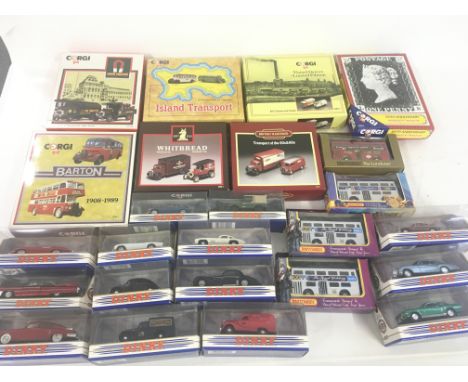 A collection of boxed model vehicles by Corgi..Matchbox and Dinky. All unopened in original packaging. Corgi 7x boxed sets.