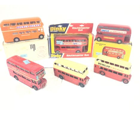 A Small Collection of Diecast Buses. A Dinky Routemaster Bus #289. A Budgie Toys Routemaster etc.