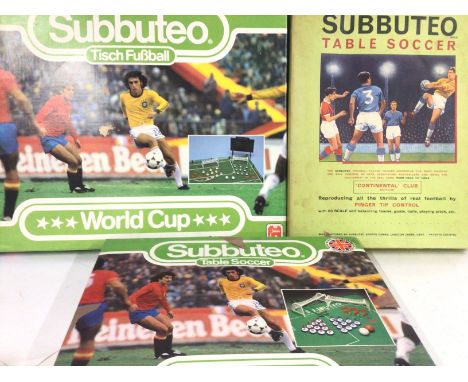 3 X Boxed Subbuteo Sets Including World Cup. Continental and Club Editions.