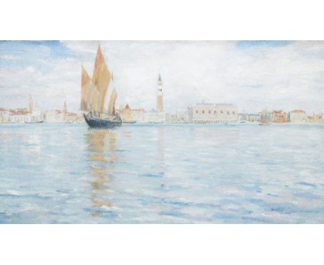 James McBey LLD (British, 1883-1959)A view across the Basin of St Marks towards the Doge's Palace, Venice signed, inscribed a