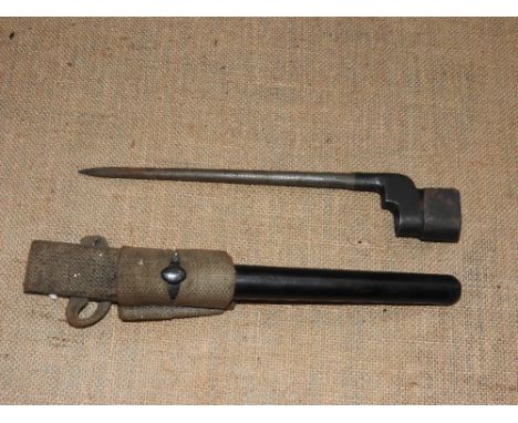 A No:4 mark 2/5 spike bayonet and plastic scabbard