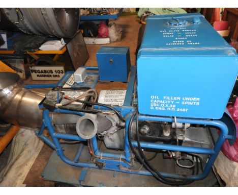 A Blackburn turbo starter unit engine, Mk.502/011, ex Buccaneer, this is a small gas turbine unit used to provide compressed 