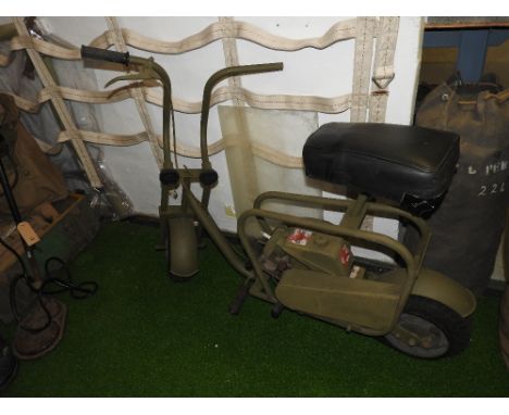 A single cylinder Clinton engine shopping motorcycle or scooter with folding frame