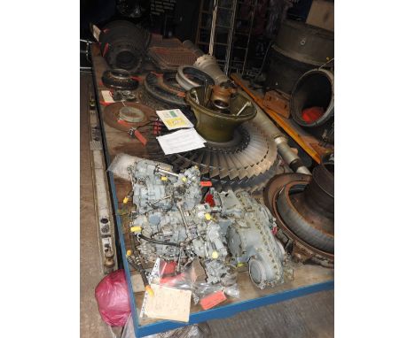 A Rolls Royce Pegasus 103 engine, broken down (2200 pieces), Ser. No. 8921, MOD No. 640470, 652.55 Hrs total usage, remaining