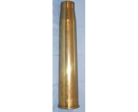Four British 6 Pr. 7 Cwt. World War II bottle necked cartridge cases, for use in the 6 Pr. tank/anti-tank gun, the first manu