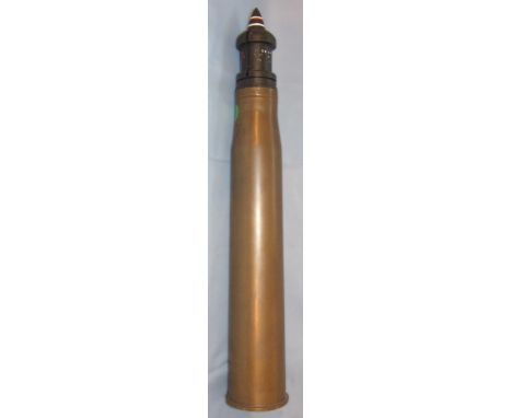 A British World War II round of ammunition for the 6 Pr. tank/anti-tank gun, replica, armour piercing discarding sabot (APDS)
