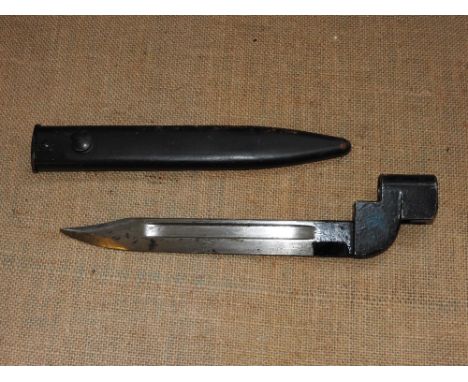 A post-war British No. 9 bayonet and scabbard

*The No. 9 bayonet was the product of combining the No.5 style blade with a No