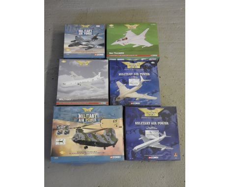 A boxed Corgi Military Air power Boeing - VERTOl CHINOOK HC.1 No.18 squadron, RAF Falklands detachment 1982, a boxed Corgi mi