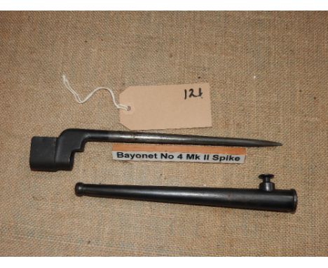 A British No.4 Mk 2 spike bayonet and scabbard