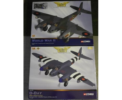 A boxed Corgi Aviation Archive WWII Bombers on the Horizon DH Mosquito B MKXVI-MM138/P3-A Moncton Express III along with a bo