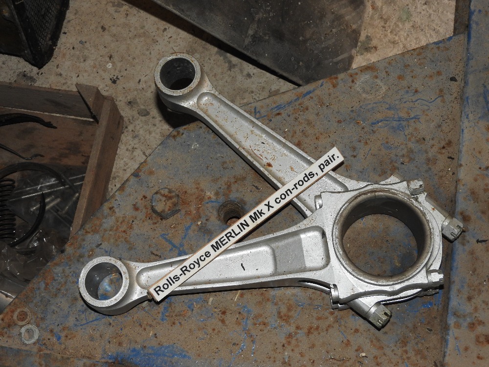 A pair of Rolls Royce Merlin Mk X con rods (2)