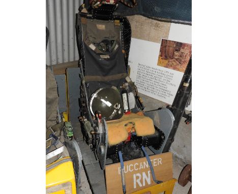 A Royal Navy Buccaneer ejection seat, Type 6MS Mk 1, date 16.7.67, Ser. No. 99, with helmet and oxygen tank

(*PLEASE SEE IMP