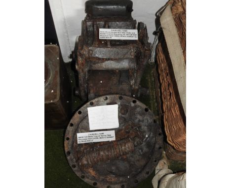 Parts of a Churchill tank recovered from Chesil Beach, Dorset, including parts of running gear from main roller with rubber c