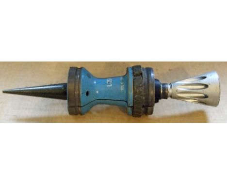 A German blue painted 105 mm Tank projectile, a fired inert practice round for Leopard I, 105mm tank gun, this projectile had