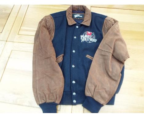 Jacket - a button front jacket with Planet Hollywood, Hong Kong decoration, size M, unused liquidated retail stock 