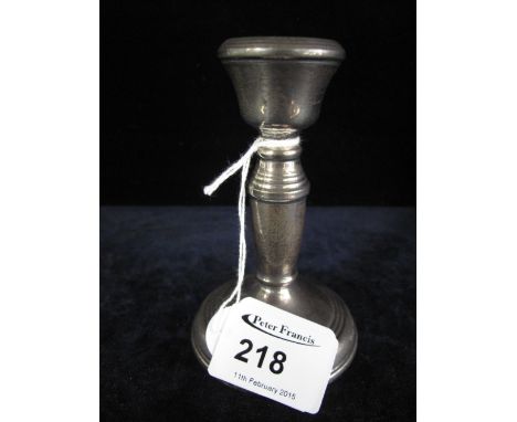 Single silver small candlestick, Birmingham hallmark. 
