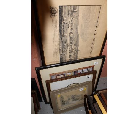 After Samuel and Nathaniel Buck, 'the east view of Haverfordwest in the County of Pembroke', a large framed prospect; a study