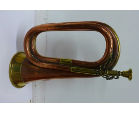 A B. Samuel &amp; Sons Ltd. London copper and brass bugle, dated 1915