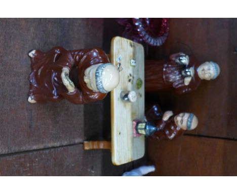 Novelty card playing monks