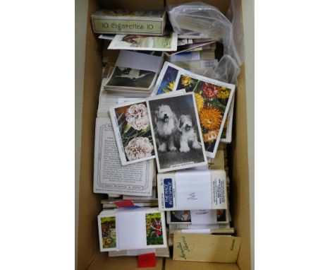 A collection of cigarette cards and tea cards