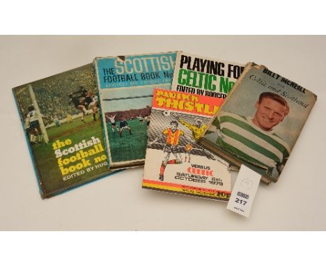 Billy McNeill for 'Celtic and Scotland' first edition 1966, small tears to dust cover, also with three other Scottish footbal