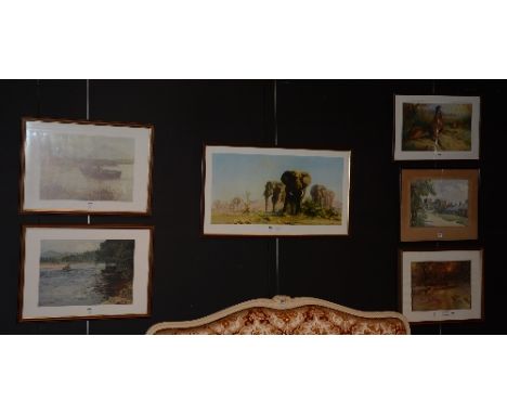 Unknown Artist'Castle Village Scene'Watercolour, indistinctly signed lower left, 37 x 27cm, together with two Earnest Briggs 