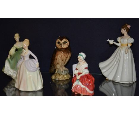 Three Royal Doulton statuettes, comprising of 'Fair Lady' HN2193, 'Peggy' HN2038, Kathleen' HN3609, also with Royal Doulton W