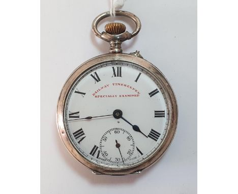 800 silver Railway Timer pocket watch