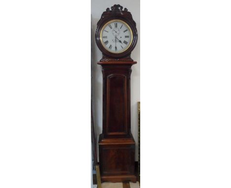 Art Deco period, domed top grandfather clock, W Peacock of Glasgow, Approx 211 cm tall