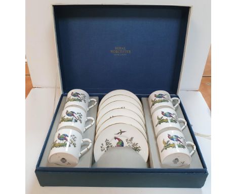 Cased set of 6 Royal Worcester cups & saucers,All in good condition 