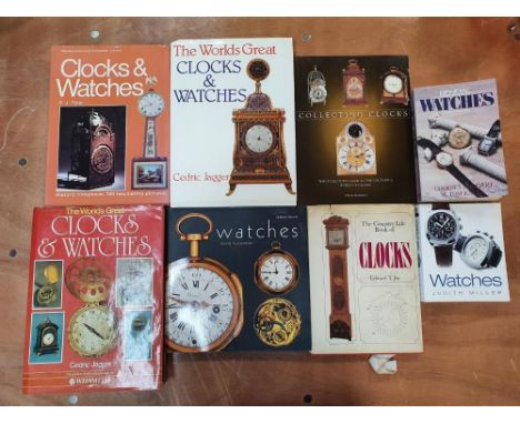 Eight various watch and clock reference books (8) 