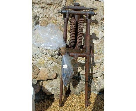 ***Revised Reserve*** Assorted parts for 1923/26 AJS 350 and AJS Model D, including a side valve, forks, engine parts, carbur