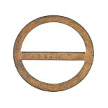 A GEORGE I BRASS DRAUGHTSMANS FULL CIRCLE PROTRACTOR