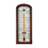 A VICTORIAN MAHOGANY CASED STORM GLASS