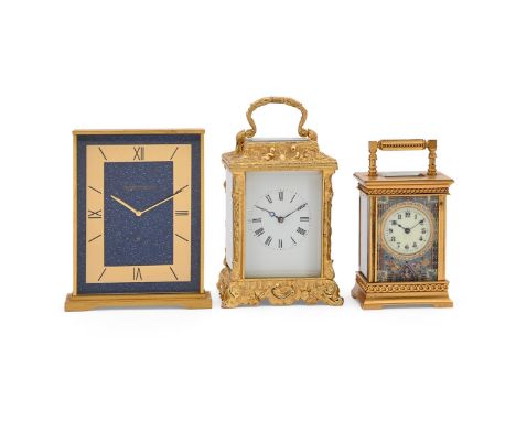 A FRENCH GILT BRASS AND CLOISONNE ENAMEL CARRIAGE TIMEPIECEUNSIGNED, CIRCA 1900The eight-day single train movement with repla