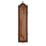 A RARE GEORGE III MAHOGANY CASED MERCURY AMONTONS-TYPE MULTI-TUBE BAROMETER