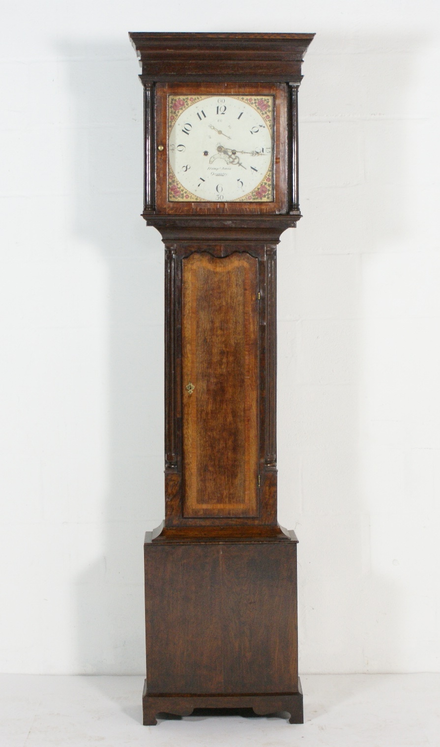 Humphrey Jones, Oswestry, oak and mahogany eight day longcase clock