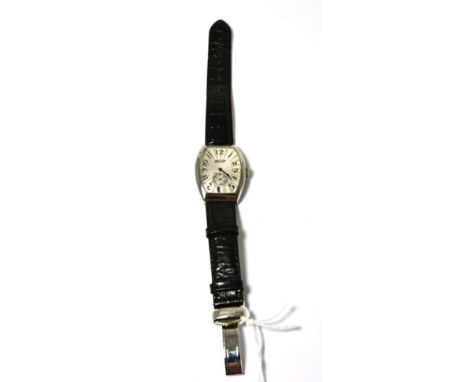 A tonneau shaped limited edition stainless steel wristwatch, signed Tissot, 0320/6666 limited edition, circa 2000, lever move