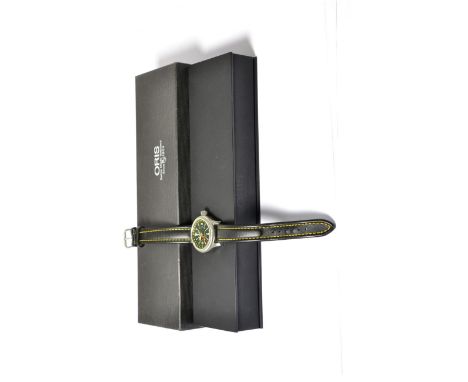 A stainless steel automatic calendar wristwatch, signed Oris, model: commander, circa 2002, (calibre 644) lever movement sign