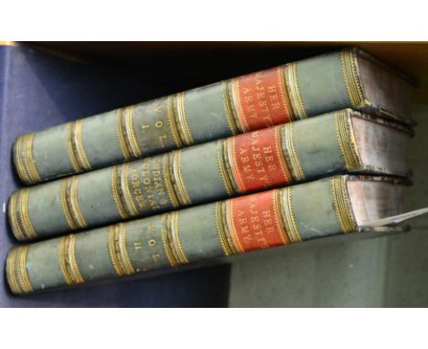 Richards (Walter) Her Majesty's Army, A Descriptive Account .., nd, Virtue, three volumes, attractive chromolitho plates, hal