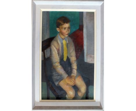 Robert Bird (b. 1921) unframed Oil on board portrait of a Young Boy unsigned 52cm x 79cm